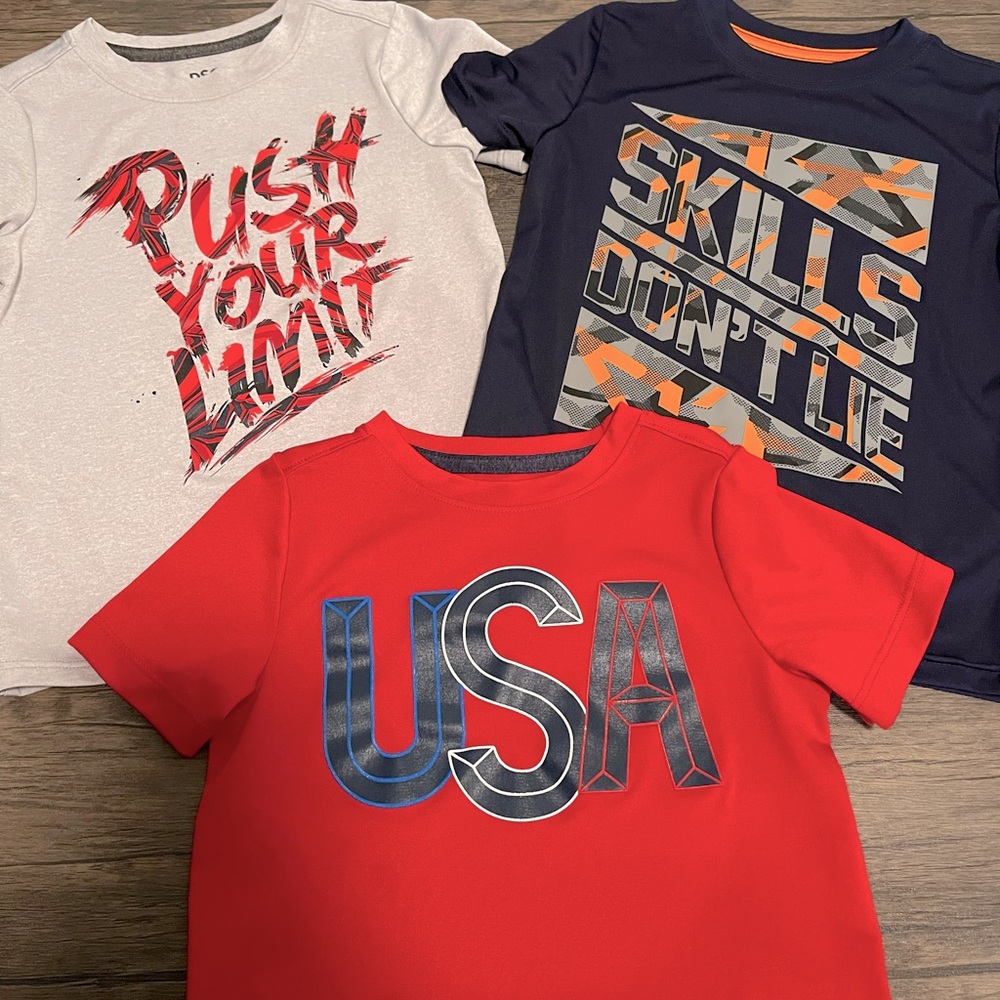 3 athletic boys shirts